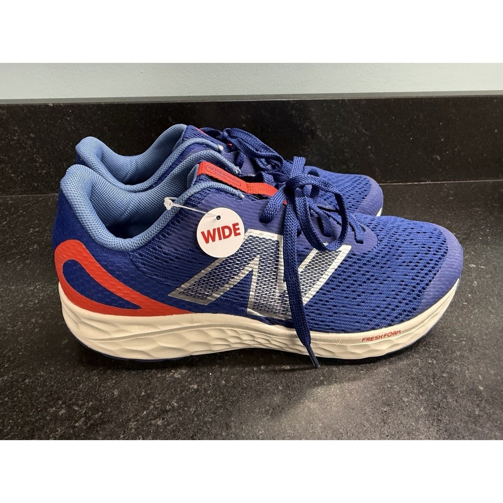 New Balance Fresh Foam Boys 7 Wide Blue Running Shoes GPARIVN4 New Open Box